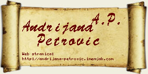 Andrijana Petrović vizit kartica